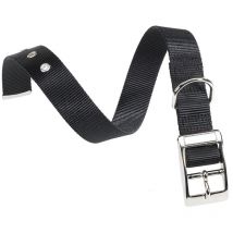 Club cf Collare in nylon con fibbia di chiusura in metallo - in vari colori e misure. Variante CF15/35 - Misure: a: 27-35 cm b: 15 mm - Nero