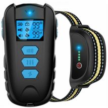 Collare per addestramento cani con telecomando, impermeabile IPX7, con segnale acustico, vibrazione, scossa, livelli regolabili da 0 a 99, adatto per