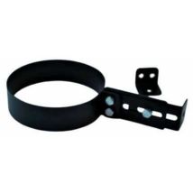 Collare di fissaggio a muro regolabile 120 mm – Acciaio – Nero opaco – Fissaggio per stufe a legna e canne fumarie