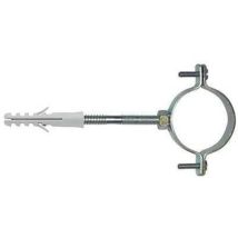 Abrazadera de tubo E/CL ELEMATIC – Acero galvanizado – Tornillo M8 – Taco de nylon – Orificio 10 mm