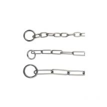 Fuienko - Collares de Cadena en Acero Cromado 4mm. x 65cm. ESLABóN largo
