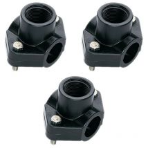 Collarín de riego 25mm Salida 3/4" (Pack x 3) Collarín de riego utilizado para colocación de elementos de riego en tuberías de 25mm. Salida rosca