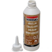 Soudal Holzleim 250g – Schnell trocknend – Wasserbeständig – Ultra starke Klebung – Transparent nach dem Trocknen