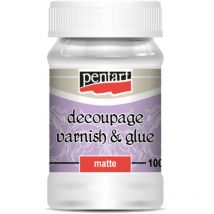 Colle à eau avec vernis 2 en 1, découpage, vernis mat, serviettes Pentat, 100ml