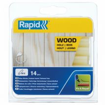 14 Bâtons de colle jaunâtre pour bois Ø12x94mm Rapid