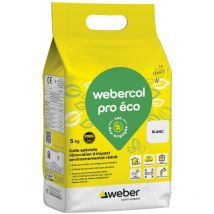Weber Saint Gobain - Colle carrelage, blanc, spéciale renovation, 5kg, prête à l'emploi, webercol pro enae, Impact environnemental réduit, weber
