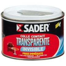 Boîte en métal colle contact néoprene avec spatule -translucide - 250 ml 30600923 - Sader