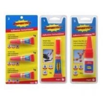 Supertite - Adhésif instantané - Blister 20g 2431 Colle transparente pour divers matériaux