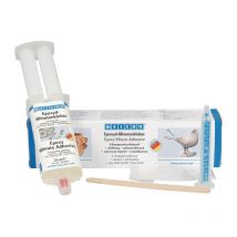 Weicon - Colle époxy minute/buse de mélange/spatule en bois/gants ensemble transparent (Par 12)