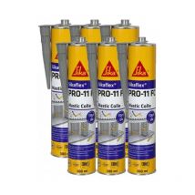 Sika - 6 Colles mastic flex ton gris pro 11 fc à prise rapide 300 ml