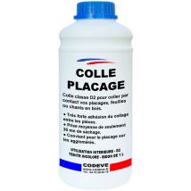 Codève Bois - Colle Placage - 1 l - Codeve Bois - Pour L'assemblage Par Contact De Votre Placage, Feuille Ou Chant En Bois.