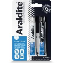 Colle époxy Araldite – 2 x 15 ml – Haute résistance à l'humidité et aux températures extrêmes – Idéale pour porcelaine, bois, métal