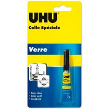 Colle spéciale verre - colle forte, rapide, étanche, réactive aux uv, transparente, tube 3g - UHU