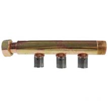 Arcanaute - Collecteur à Sertir per entraxe 40mm Ø3/4 (20/27) Mâle Femelle écrou libre - 3 Piquages Ø16 avec ses Bagues
