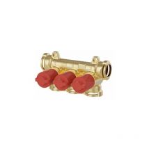 Caleffi - Collecteur avec vannes d'arrêt simples et boutons rouges 3 sorties 359330 3