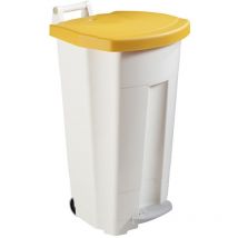 Rossignol - Poubelle 90 litres tri sélectif rectangle à couvercle jaune