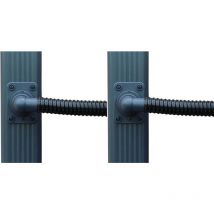 Collecteur d'eau anthracite pour gouttière rectangulaire (Lot de 2) Pour descente rectangulaire 80 x 100 mm