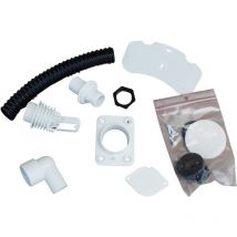 Collecteur d'eau blanc pour gouttière rectangulaire (Lot de 2) Pour descente rectangulaire 60 x 80 mm