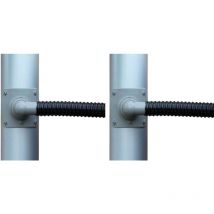 Collecteur d'eau gris pour gouttière circulaire (Lot de 2) Pour descente circulaire 100 mm