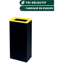 Collecteur en métal tri sélectif 40L noir (sans couvercle) - Matériel professionnel - JVD