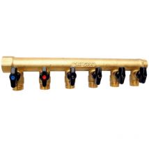 Colector sanitario modular 20x27 hembra con v lvulas de 6 v as 15x21 macho