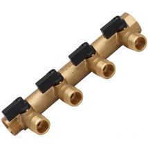 Colector sanitario modular 20x27 hembra con v lvulas de 4 v as 15x21 macho