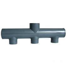 Collecteur pvc pression 3 entrées/1 sortie ø 50 mm - Fitt