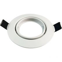 Collerette support encastrable orientable Spot led rond blanc -