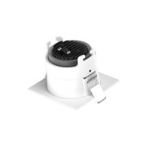 Collerette carrée/rond basse luminance pour spot led eclat ii Miidex Lighting blanc - noir