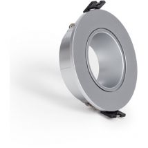 Collerette Downlight Conique Faible ugr Noir pour Ampoule led GU10/GU5.3 Coupe ø 70mm Argent