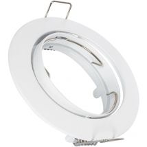 Efectoled - Collerette Downlight Ronde Orientable pour Ampoule GU10/GU5.3 Coupe ø 72mm Blanc