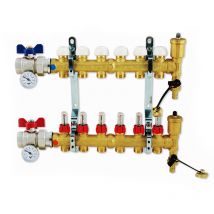 Collettore di distribuzione senza by pass 7 vie