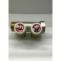 Collettore tubo multistrato 2 vie General Fittings con rubinetti