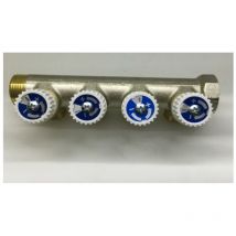 Collettore tubo multistrato 4 vie General Fittings con rubinetti