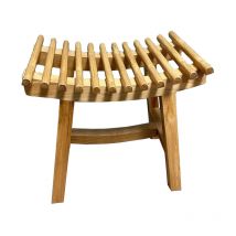 Collezione Empro - Sgabello da 47 cm in legno di Teak riciclato Byca