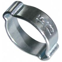 Lot de 10) Collier de serrage à deux oreilles - Acier zingué 28-31 mm