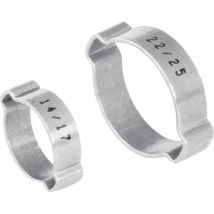 Collier à deux oreilles 1107012023 Plage de ø du faisceau 20 à 23 mm argent 1 pc(s) W912991 - Norma