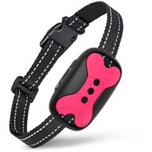 Collier anti-aboiement pour chien - Collier de dressage anti-aboiement - Collier anti-vibration sans choc - Collier anti-aboiement,rose
