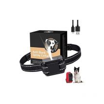 Trimec - Collier anti-aboiement pour chien, spray anti-aboiement pour chien à la citronnelle, collier de dressage rechargeable et sûr avec 2 sangles
