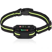 Collier Anti-aboiement pour Chiens, Rechargeable et Automatique avec Détection Intelligente des Aboiements avec Vibration, Son et Choc Electrique,