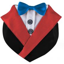 Ormromra - Collier de chien formel de smoking de mariage pour chien, collier de chien avec nœud papillon, collier de nœud papillon réglable pour chien