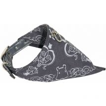 Collier chien tissu gris Doogy Gamme Plage Taille : T3