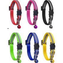 Yzmrbdqc - Collier Chat Anti Étranglement Réglable Réfléchissant Avec Pendentif Porte-adresse Anti-perdue Clochette Et Boucle De Sécurité, Fourniture 