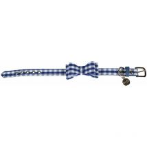Collier chien Vichy Bleu Marine : T40