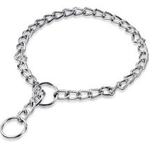 Collier de Chien en Métal Collier Chaîne de Chien Collier Ras du Cou de Chien en Acier Collier Anti-Glissement Ras du Cou de Marche Formation pour