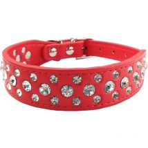 Mowze - Collier de Chiots Bling Collar Animaux de Compagnie Collier de Chien Mignon avec Diamante pour Les Filles