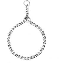 Collier de Dressage pour Chien Collier Étrangleur Réglable en Acier Solide Chaîne Serpent en Métal pour Animaux Domestiques (L-4.0mmx60cm)