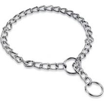 Collier de dressage, pour chiens, métal, argent