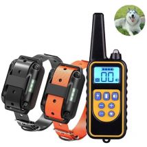 Dolaso - Wiederaufladbares Hundetrainingshalsband, 800 m Reichweite, mit Vibration, Ton, statischem Schock und Lichtmodus, IPX67 wasserbeständig,