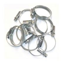 Collier de durite bande pleine 20 - 32 10 colliers